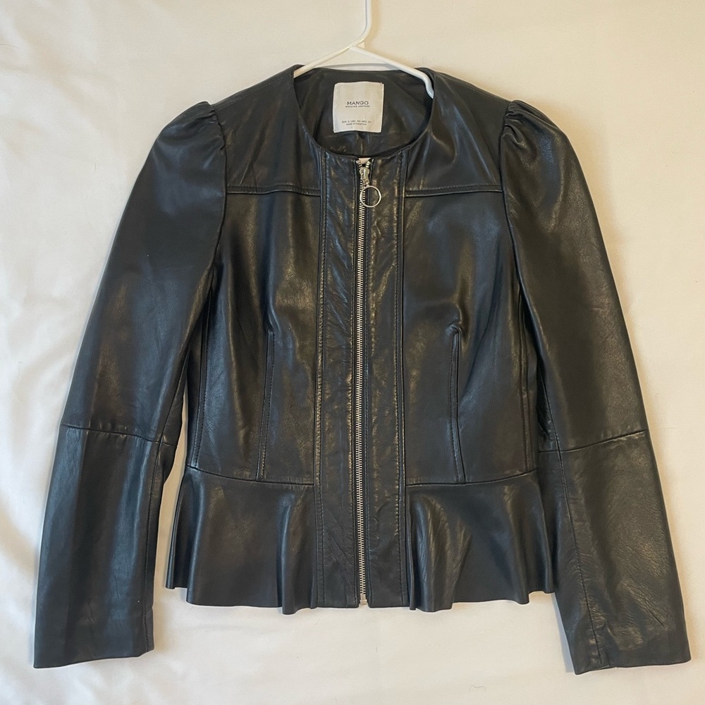 Mango Italy Genuine Leather Jacket
